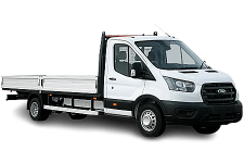 Van Hire Washington - White Ford Transit Dropside Van - Van hire Washington